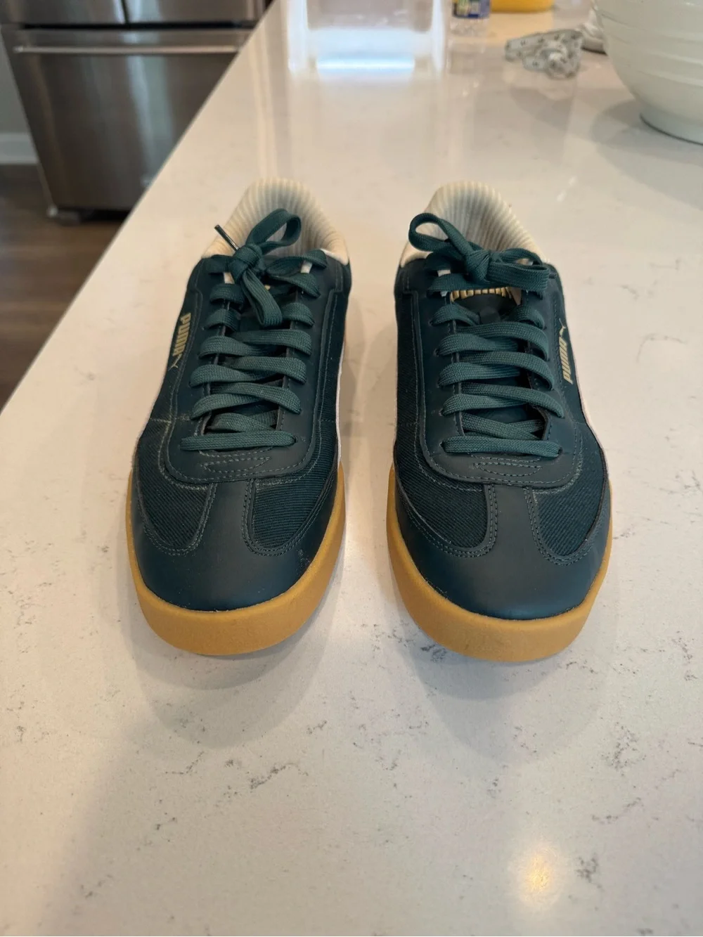 Puma Club II Era Retro Run Men's Dark Green & White Sneakers